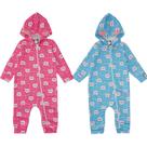 Kit 2 Macacão Bebê Menina Longo Inverno moletom Flanelado Punhos Ziper Capuz interativo 3D Roupa Frio tamanhos P M G