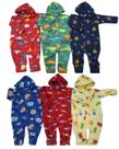 Kit 2 Macacões de Bebê Soft Quentinho com Botões e Capuz