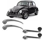 Kit 2 Macanetas + 2 Manivelas Vidro Fusca 1200 1300 59 A 70 Cromado