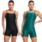 KIT 2 Macaquinho Fitness Blackout Alcinha Slim Bella Fiore Canelado Sem Transparência Academia Cor:Preto+VerdeTamanho: