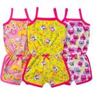 kit 2 macaquinho infantil bebe estampado tecido leve macacão menina