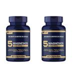 Kit 2 Magnésio 5 Fontes 60 Cápsulas Muwiz
