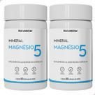 Kit 2 Magnésio 5x1 Malato Quelato Taurato Ascorbato Óxido 120 Caps