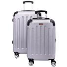Kit 2 Mala De Viagem Bordo 360 Resistente Rígida P/M Anac Clavos Cinza