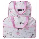 Kit 2 Mala Maternidade Bailarina Saida Bebe Menina Bolsa Maternidade Reforçada Alça Ombro Passeio Viagem Resistente alça ajustavel Best Sling