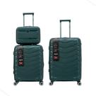 Kit 2 Malas Bordo Média Expansível Cad TSA Antifurto + 1 Frasq