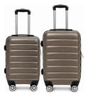 Kit 2 Malas De Viagem Com Rodinhas 18'' E 20'' - Cinza Lisa Kit 2 Malas De Viagem Com Rodinhas 18'' E 20'' - Cinza Lisa