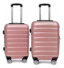 Kit 2 Malas De Viagem Com Rodinhas 18'' E 20'' - Preta Rosa Lisa Kit 2 Malas De Viagem Com Rodinhas 18'' E 20'' - Preta Rosa Lisa