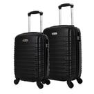 Kit 2 malas de viagem de bordo PP e P Detroit Swiss Move Preta Kit 2 malas de viagem de bordo PP e P Detroit Swiss Move Preta