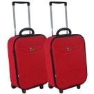 Kit 2 malas de viagem pequena de bordo forrada semi-rígida grotaferrata