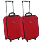 Kit 2 malas de viagem pequena de bordo forrada semi-rígida grotaferrata