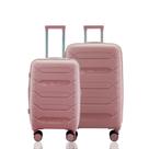 Kit 2 Malas Viagem Bordo 10kg Média 23kg Rígida Polipropileno Expansiva Rodas Duplas 360º TSA Gladiador P1PM