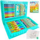 Kit 2 Maletas Escolar Pintura Infantil Estojo C/ 48 Peças