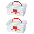Kit 2 Maletas P/ Medicamentos Primeiros Socorros 19x16x10CM