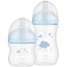Kit 2 Mamadeira EASY FLOW Nuvem Azul 120ML e 270ML Anticolica Buba