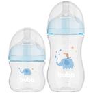 Kit 2 Mamadeiras Buba Easy Flow 270 e 120 ml Elefante Azul