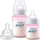 Kit 2 Mamadeiras Classica Rosa 125ML e 260ML + 1 Bico 6M+ Philips AVENT SCY119/14 Kit 2 Mamadeiras Classica Rosa 125ML e 260ML + 1 Bico 6M+ Philips AVENT SCY119/14