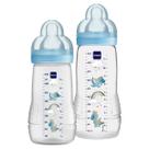 Kit 2 Mamadeiras Easy Active Set 270ml e 330ml 2m+ Mam Azul Kit 2 Mamadeiras Easy Active Set 270ml e 330ml 2m+ Mam Azul