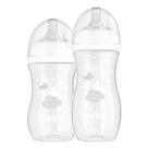 Kit 2 mamadeiras easy flow 270 330ml nuvem branco - buba