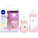 Kit 2 Mamadeiras Mam Easy Start Set 130ml (Bico O Super Lento) e 260ml (Bico 2 Fluxo Médio) MAM