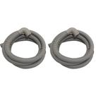 Kit 2 Mangueiras Saída Água 1,85M PVC Flexível Para Tanque Máquina De Lavar Ibirá Bocal Curvo 28mm