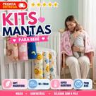 Kit 2 Manta Cobertor De Bebê Estampada Menina e Menino Cobertinha De Berço 90cm x 90cm