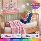 Kit 2 Manta Cobertor De Bebê Estampada Menina e Menino Cobertinha De Berço 90cm x 90cm