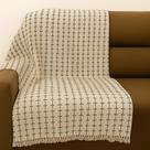 Kit 2 Manta Gigante King Sofá 2,40 x 1,80 m 2 ou 3 Lugares King Size Retrátil Algodão Capa p/ Sofa COR:CRUA/PRETO