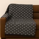 Kit 2 Manta Gigante King Sofá 2,40 x 1,80 m 2 ou 3 Lugares King Size Retrátil Algodão Capa p/ Sofa COR:CRUA/PRETO