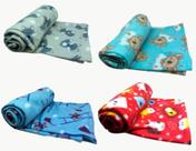 Kit 2 Manta Soft-Estampas Aleatória menino