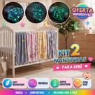 Kit 2 Mantas Cobertor De Bebê Estampada Brilha No Escuro Infantil Cobertinha De Berço 90cm x 90cm