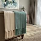 Kit 2 Mantas Para Sofá Poltronas E Peseira De Cama Luxo Cru E Pistache 100% Algodão