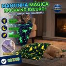 Kit 2 Mantas Pet Cobertor Infantil Que Brilha No Escuro Para Cachorros e Gatos Bebe Menina Menino