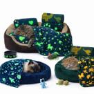 Kit 2 Mantas Pet Cobertor Infantil Que Brilha No Escuro Para Cachorros e Gatos Bebe Menina Menino