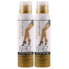 Kit 2 Maquiagem Para Pernas Spray Neez Profissional Esconde Estrias Celulites Morena Media 150ml