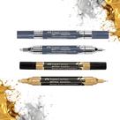 Kit 2 Marcadores Criativo Multimark Shake & Paint 2 Pontas Diversas Superfícies - Faber-Castell Vidro Madeira