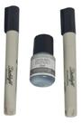 Kit 2 Marcadores Quadro Branco Recarregável + Tinta Preta Preto
