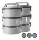 Kit 2 Marmita Termica Com e Sem Divisoria Kit 3 Peças 1,5L Alça Trava Soprano