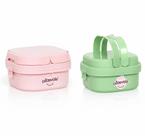 Kit 2 Marmitas Verde e Rosa Com 2 Compartimentos, Travas e Alças Plasvale