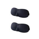 Kit 2 Máscara Para Dormi 3d Tapa Olho Ajustável Melhor Sono Poliéster Confortavel De Dormir, 100% Sombra Blackout