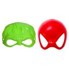 Kit 2 Máscaras de Super Heróis Hulk Verde e Teia Aranha