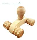 Kit 2 Massageador Madeira Relaxante Carrinho Luxo