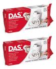 Kit 2 Massas de Modelar BRANCA Cerâmica Fria 500g - DAS - 387000
