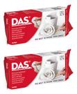Kit 2 Massas de Modelar BRANCA Cerâmica Fria 500g - DAS - 387000