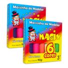 Kit 2 Massinha De Modelar 6 Cores Magix 90g Multicolor Kit 2 Massinha De Modelar 6 Cores Magix 90g Multicolor