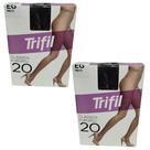 Kit 2 Meia-Calça Clássica Europeu Fio 20 Preta EG - Trifil