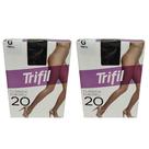 Kit 2 Meia-Calça Clássica Fio 20 Preta Grande - Trifil