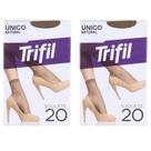 Kit 2 Meia Soquete Social Básica Natural Fio 20 - Trifil