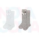 kit 2 Meias 3/4 Longa Laço bebê Menina Blogueirinha