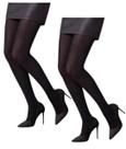 Kit 2 Meias Calça Feminina Modelo Opaca Fio 80 Selene Ponteira
